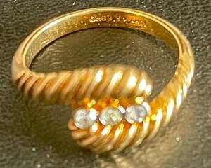 Vintage ESPO Bypass Ring — Size 5.75 — “14K G C ESPO” Hallmark